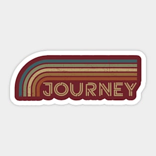 Journey Retro Stripes Sticker